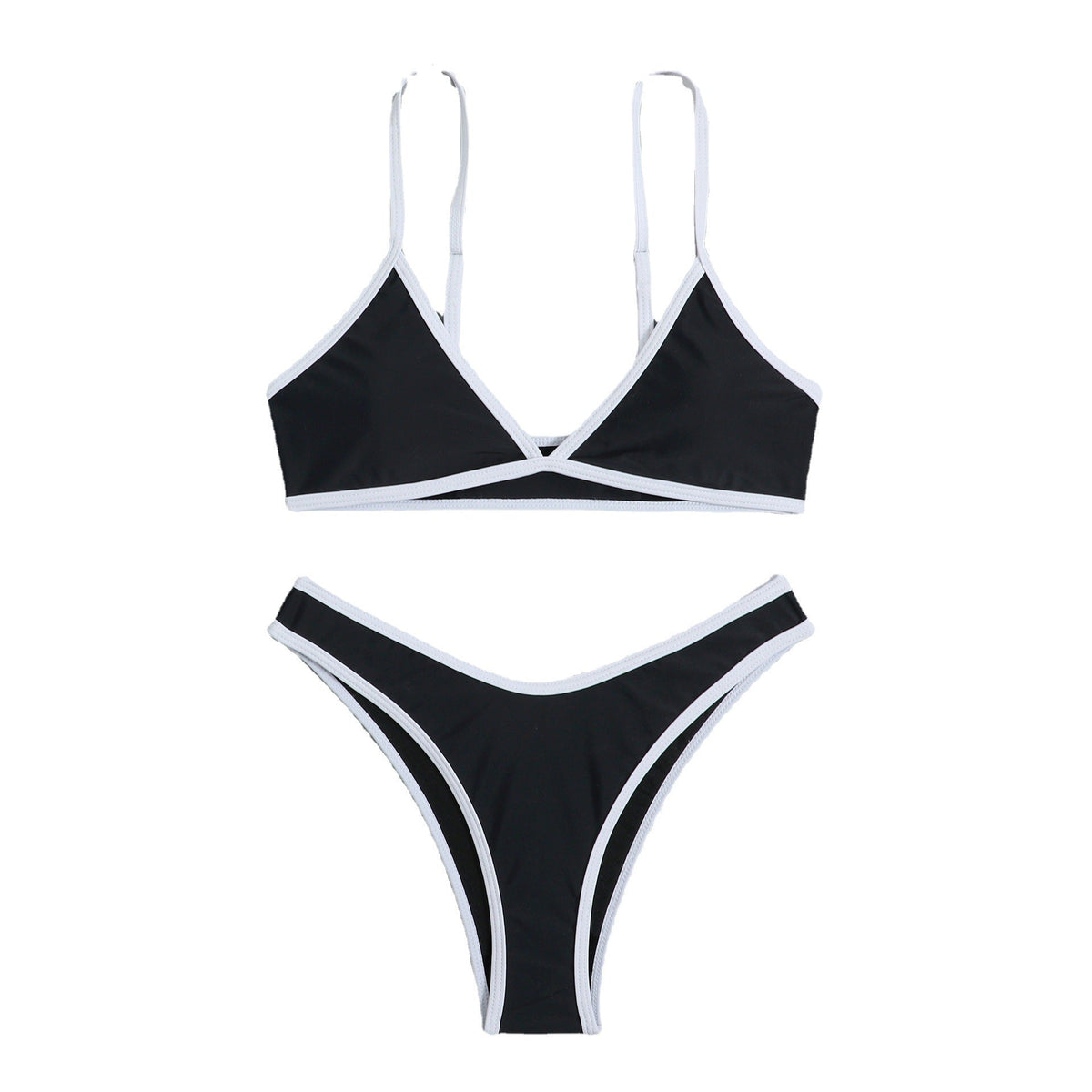 Basit Tasarım Renk Bloklama Bikini