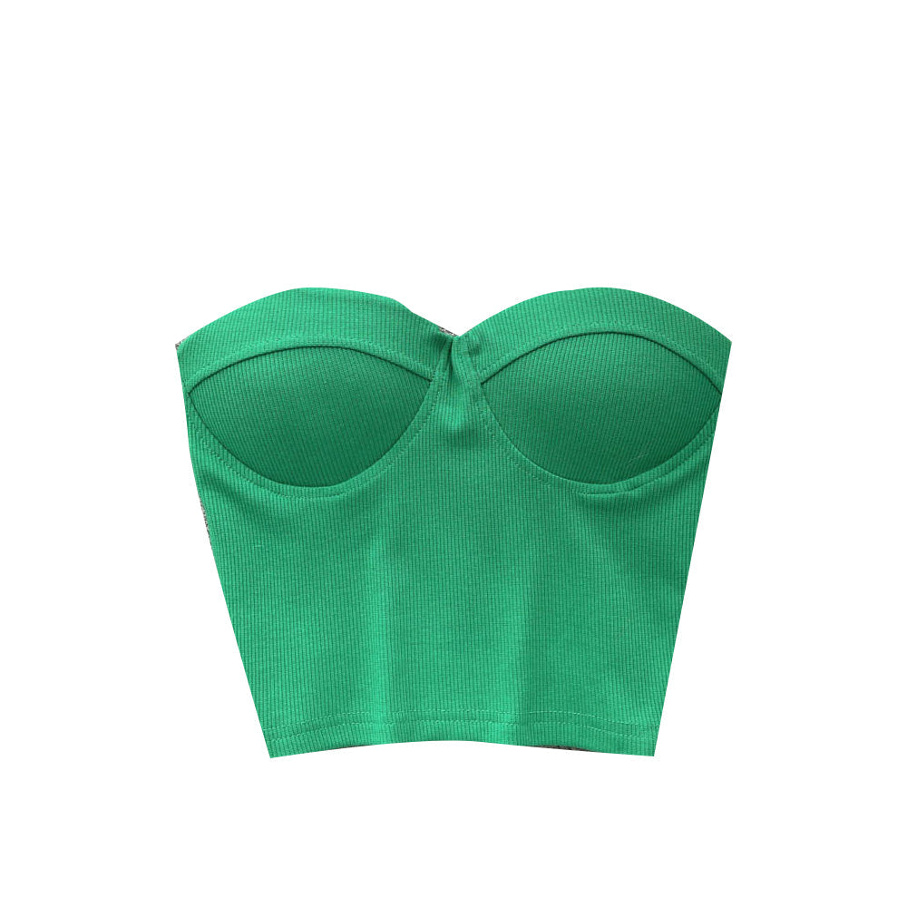 Maria Crop Straplez Bluz