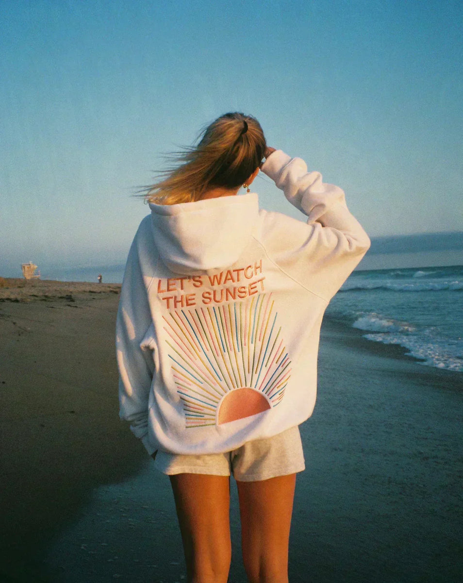 Hafsa - Yazılı Şık Kapüşonlu Sweatshirt