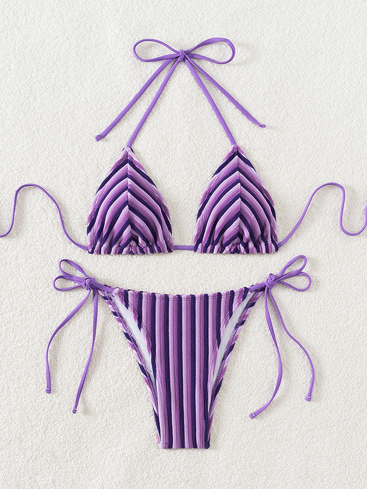 Havlu Kumaş Askılı Kravat Bikini