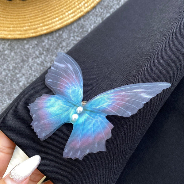 3D Mavi Kelebek Siyah Blazer