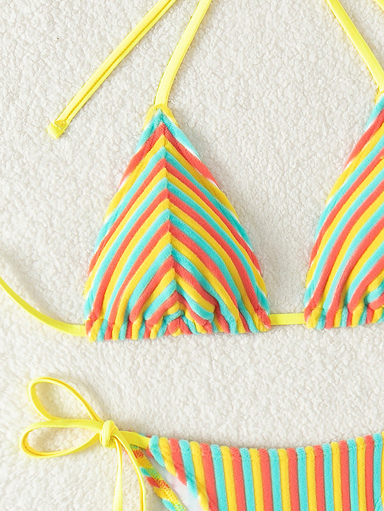 Havlu Kumaş Askılı Kravat Bikini