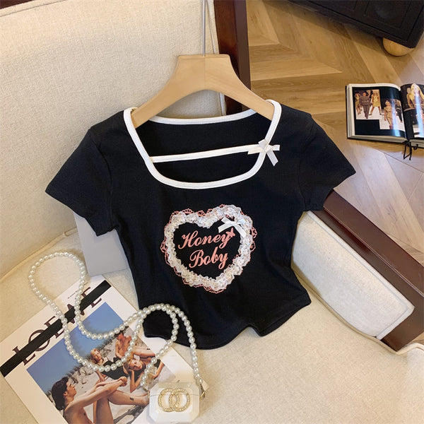 Sweet Kalp Desenli T-shirt