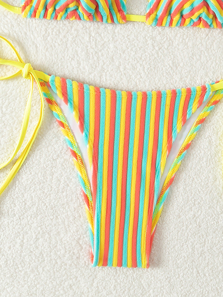 Havlu Kumaş Askılı Kravat Bikini