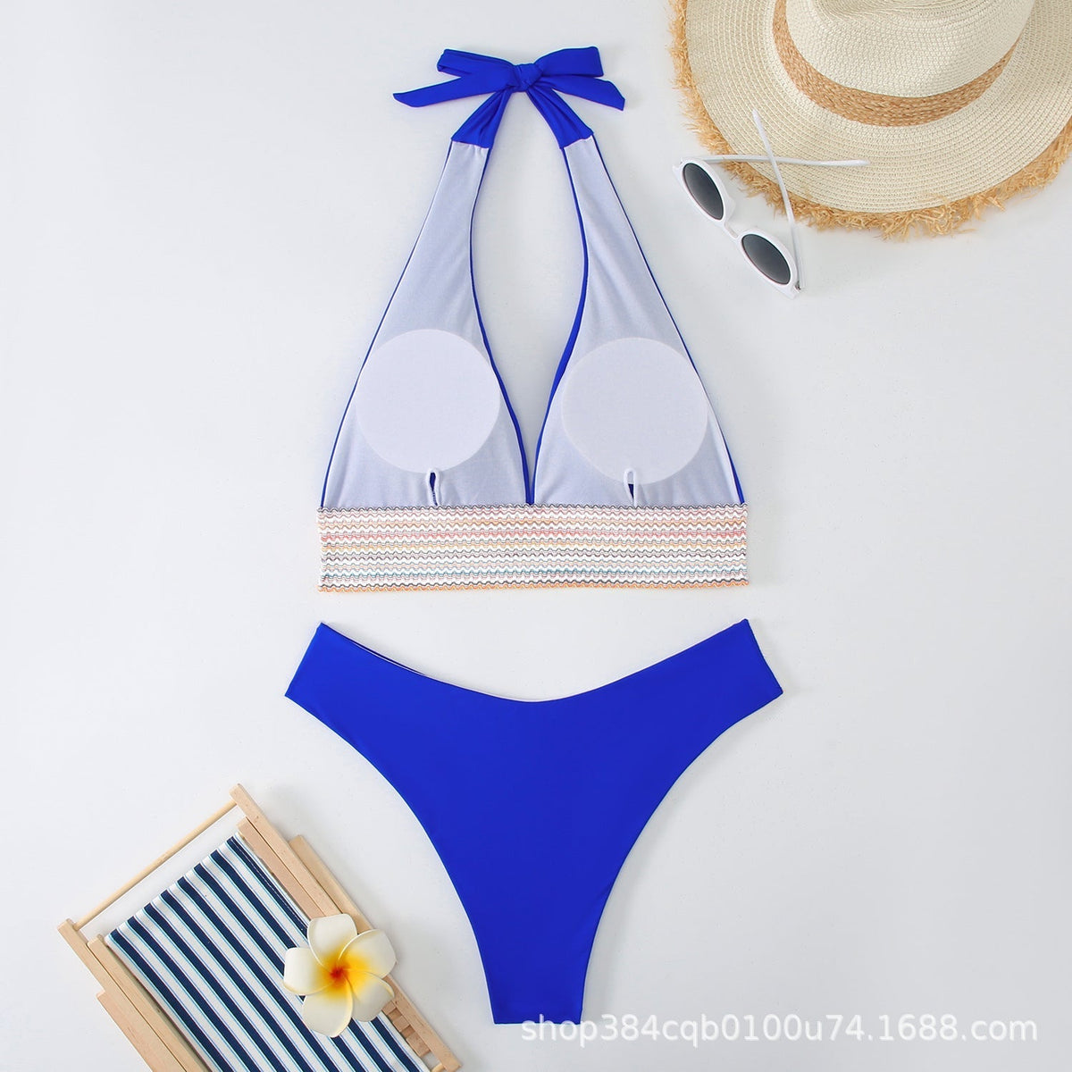 Sıkı Düz Renk Sırt Açık Bikini