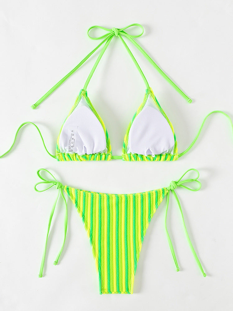Havlu Kumaş Askılı Kravat Bikini