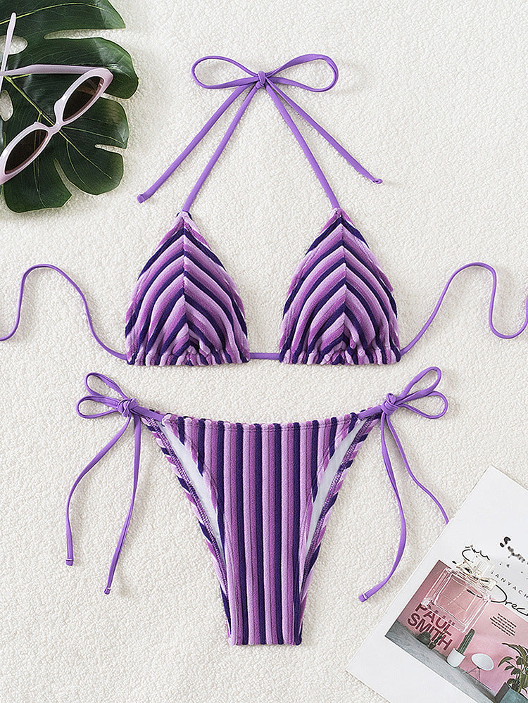 Havlu Kumaş Askılı Kravat Bikini