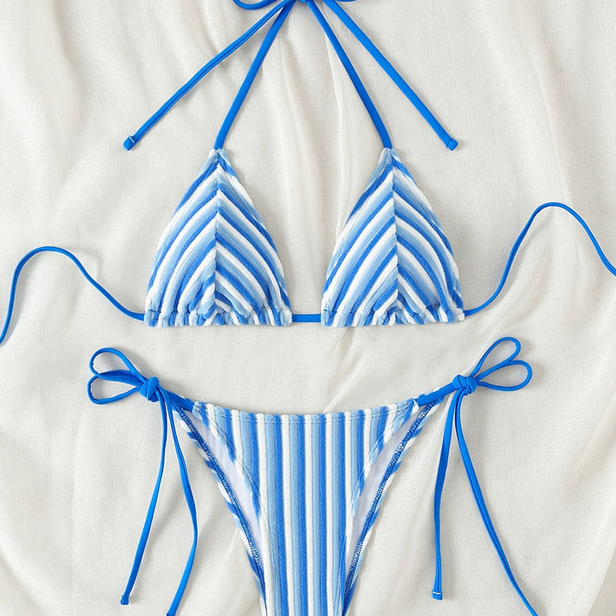 Havlu Kumaş Askılı Kravat Bikini