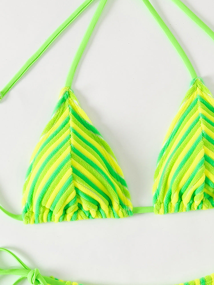 Havlu Kumaş Askılı Kravat Bikini