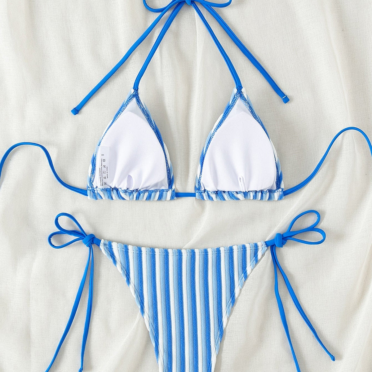 Havlu Kumaş Askılı Kravat Bikini