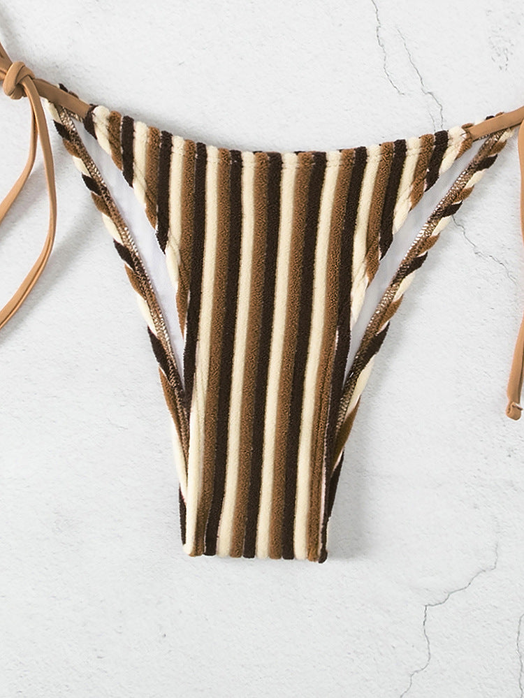 Havlu Kumaş Askılı Kravat Bikini