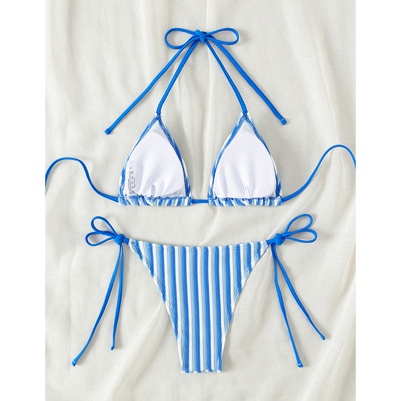 Havlu Kumaş Askılı Kravat Bikini