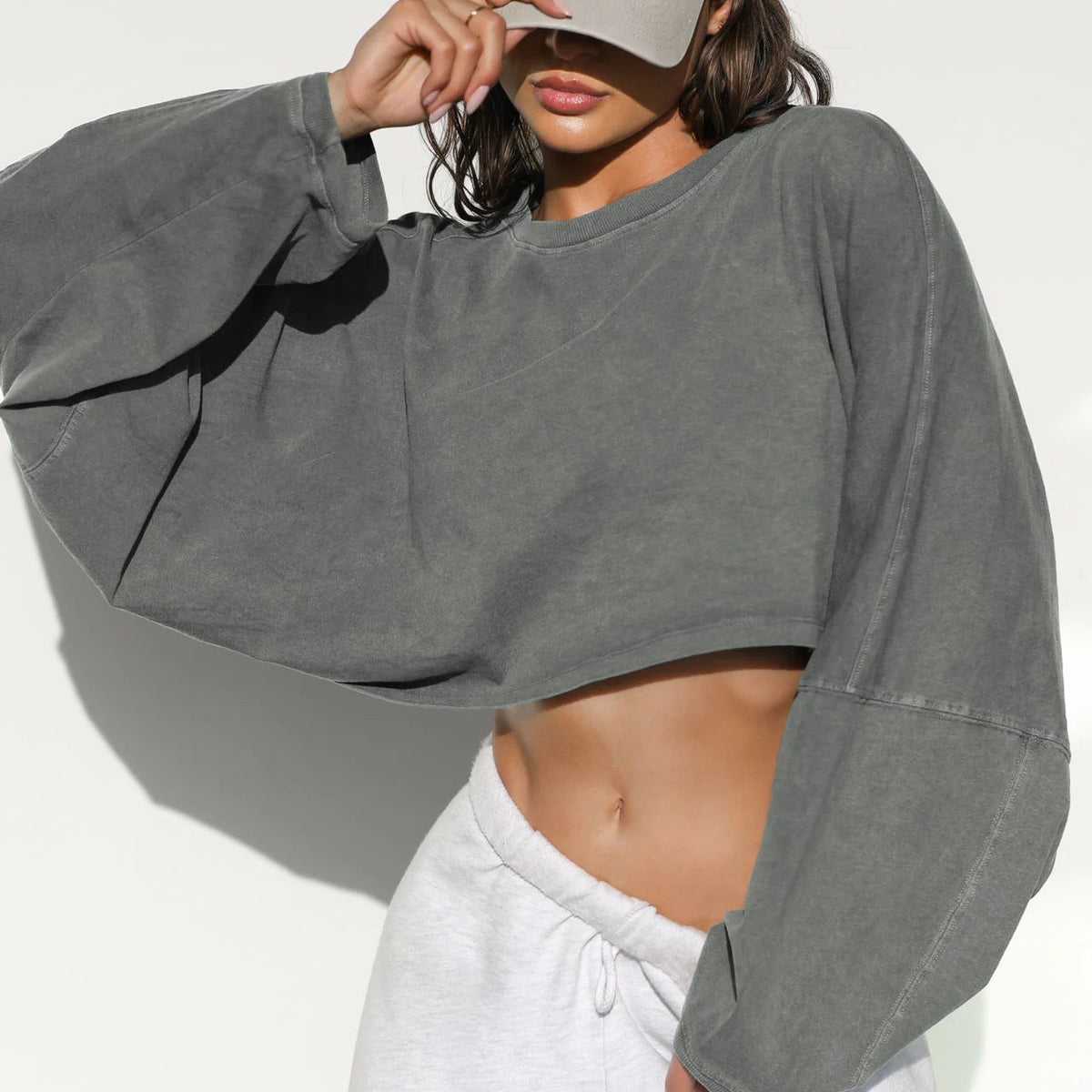 Wenia Crop Oversiz Sweatshirt