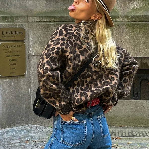Amélie - Leopar Triko Hırka