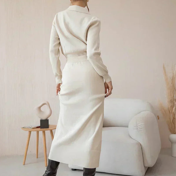Misaki | Kadın Blazer Etek Seti Vintage Görünüm