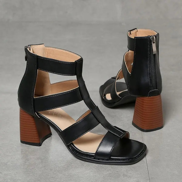DRES237 KADIN TOPUKLU SANDALET