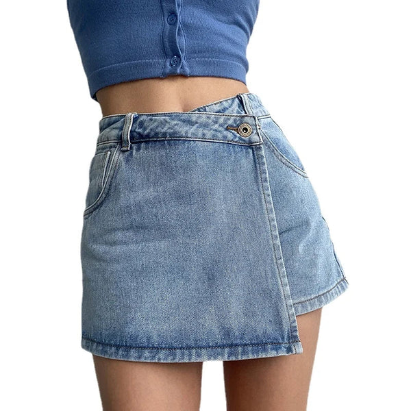 Olivia | Denim Mini Şort-Etek