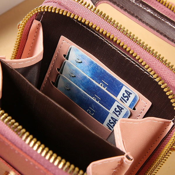 Bellachicha Deri Akıllı Telefon Clutch | Dokunmatik Ekran Pencereli Kadın Çantası