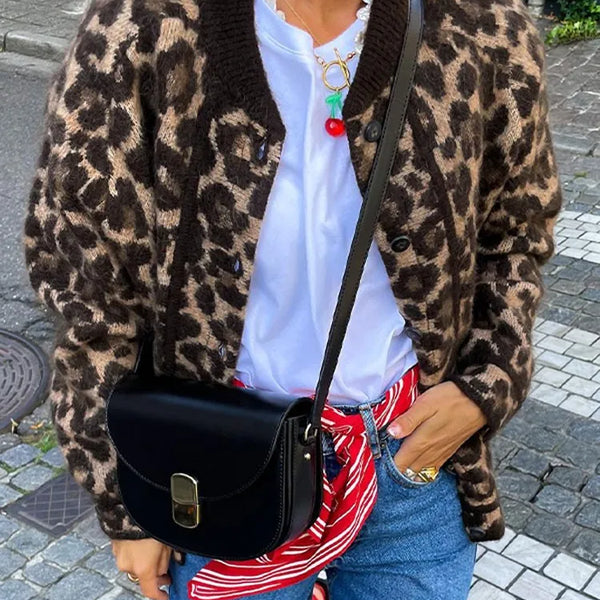 Amélie - Leopar Triko Hırka