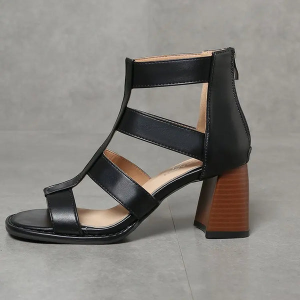 DRES237 KADIN TOPUKLU SANDALET