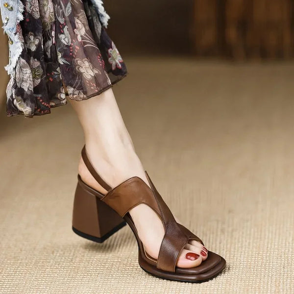 RETRO935 KADIN TOPUKLU SANDALET