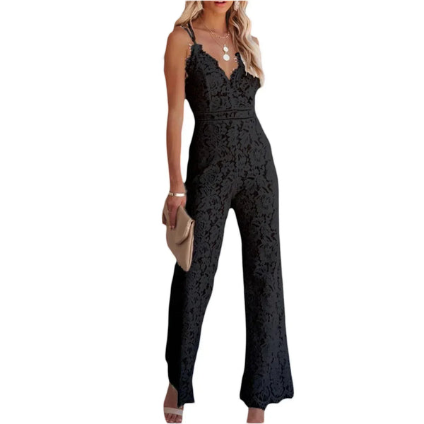 Elegant Lace Jumpsuit Kadın Tulum