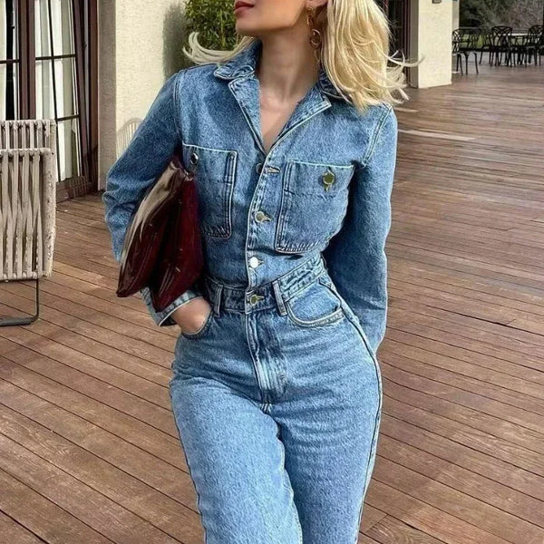 Florencia Kadın Denim Tulum