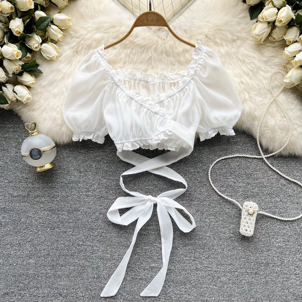 Midriff Şeffaf Bluz