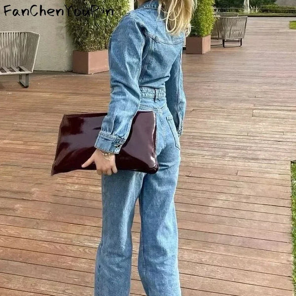Florencia Kadın Denim Tulum