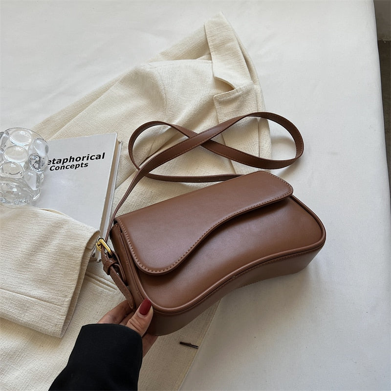 Bellachicha Vintage Deri Çapraz Çanta | Küçük Omuz Çantası | Şık Koltuk Altı El Çantaları ve Cüzdanlar