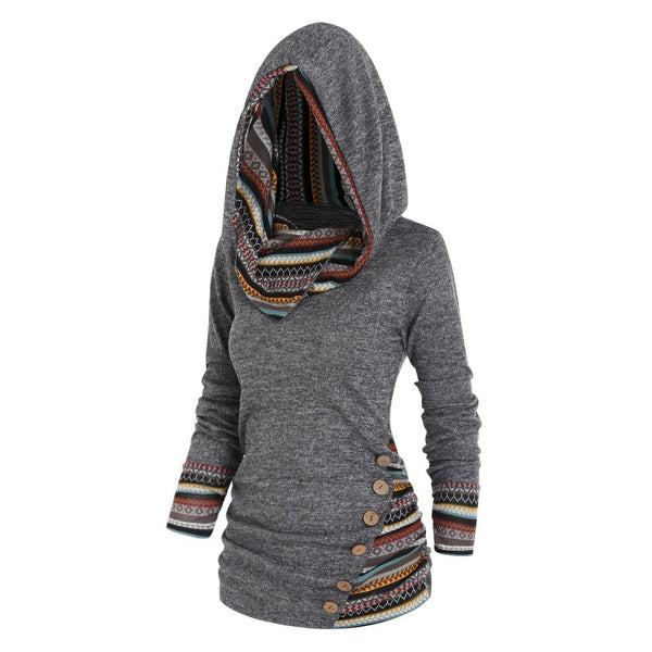 Saymera | Rahat Tribal Kapüşonlu Sweatshirt