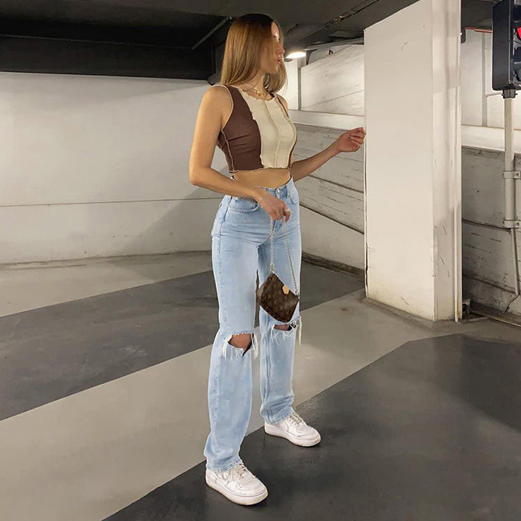 Silkeir | Kadınlar için Baggy Jean | Mavi