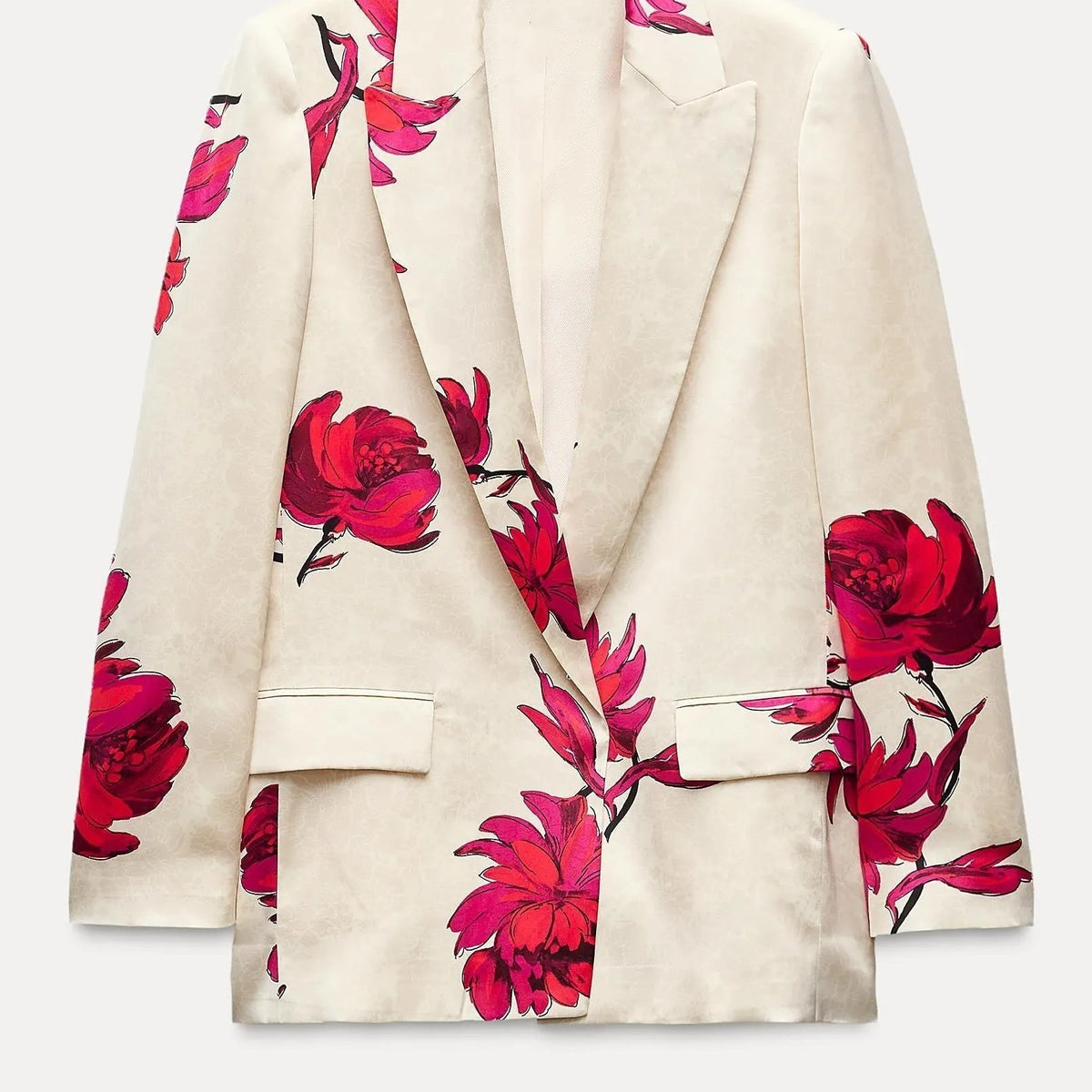 Nelly Çiçek Desenli Blazer Takımı