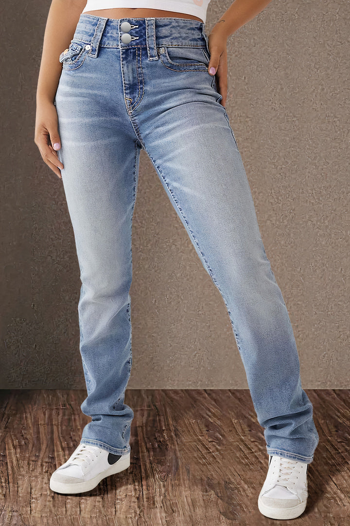 Chloey | Kadınlar için Düz Kesim Kot Pantolon