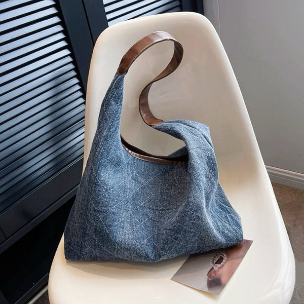 Kadife Desenli Denim