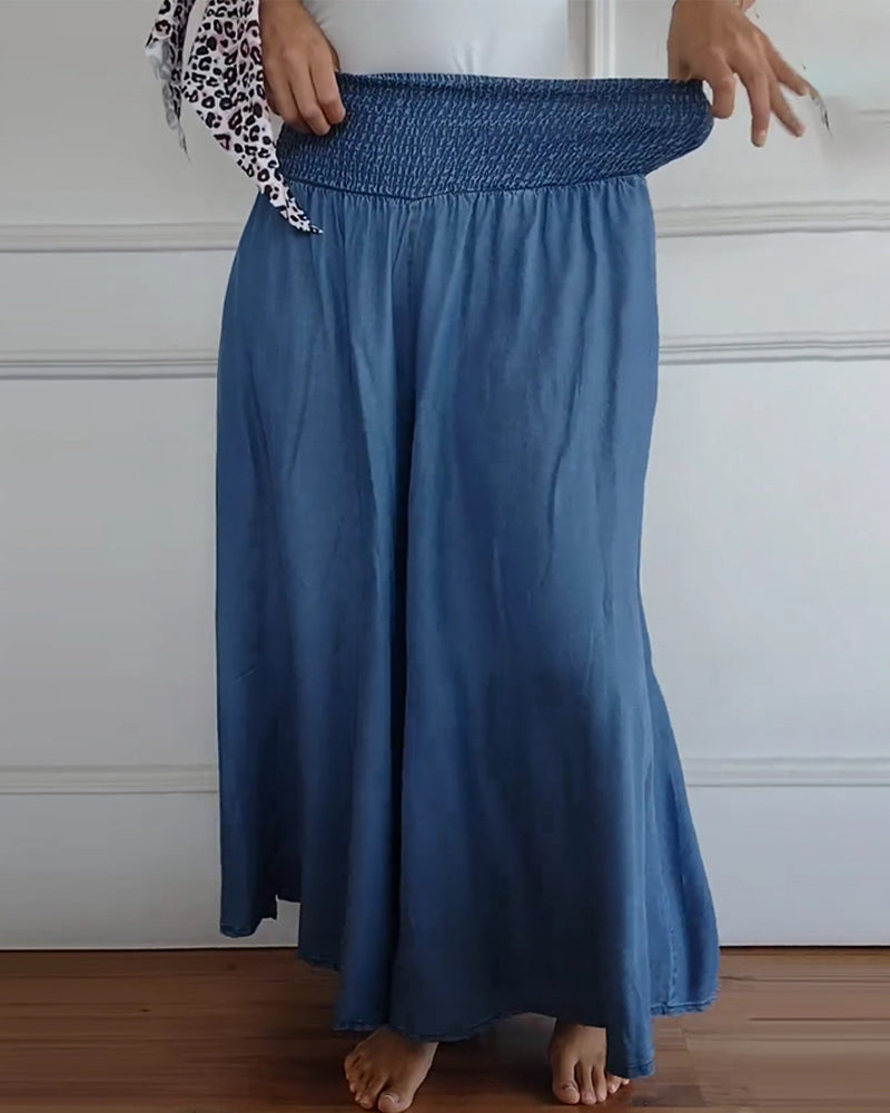 Chloe | Esnek Bel ile Geniş Pantolon
