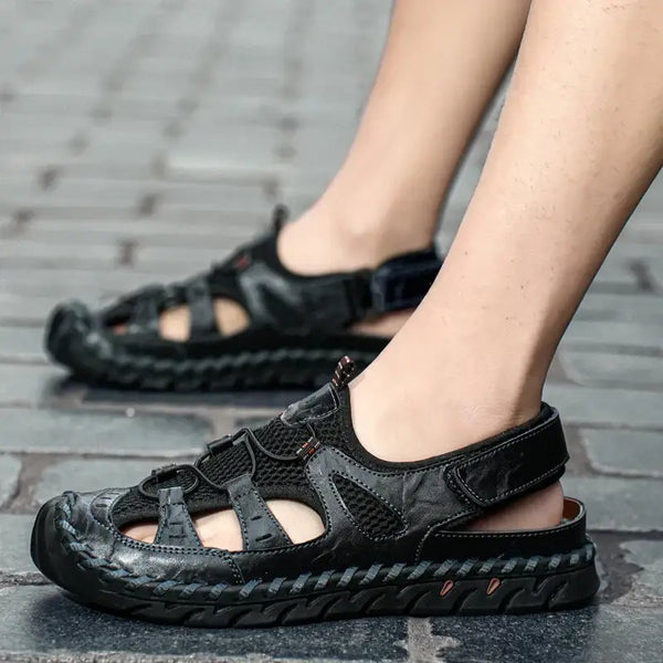 ERKEK DERİ SANDALET 114