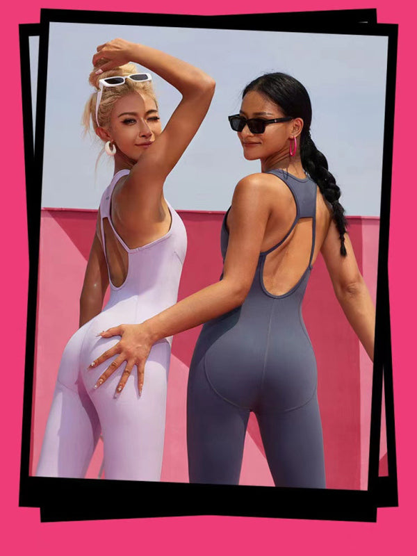 Kadın Jumpsuit, Delikli, Darbelere Dayanıklı Güzellik Sırtı