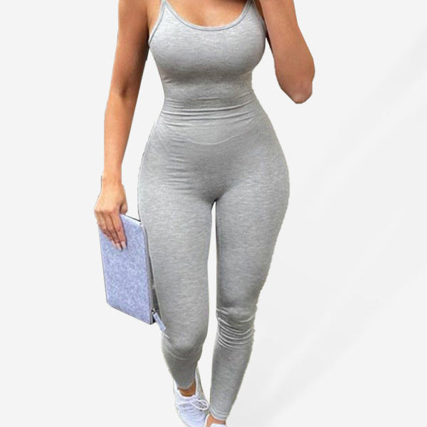 Kadın Yeni Modaya Uygun, Tek Renkli Yoga Spor Tulum