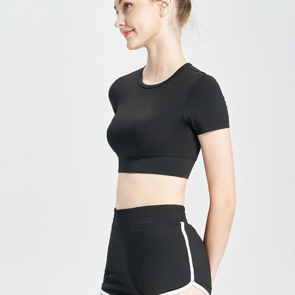 Yeni Kısa T-shirt Spor Rahat Şort İki Parça Koşu Fitness Takımı