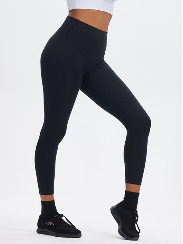 Yüksek Bel, Karın Kontrolü ve Popo Kaldırma Özellikli Modaya Uygun Spor Yoga Pantolonu, Şeftali Popo Fitness Pantolonu