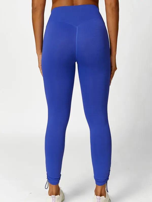 Yeni Kordonlu Yoga Pantolonu, Nefes Alabilir, Düz Renk, Koşu Pantolonu
