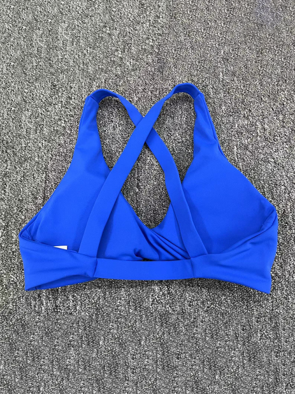 Dışarıda koşmak için uygun, hızlı kuruyan spor yoga sütyeni, çapraz sırt fitness iç giyimi