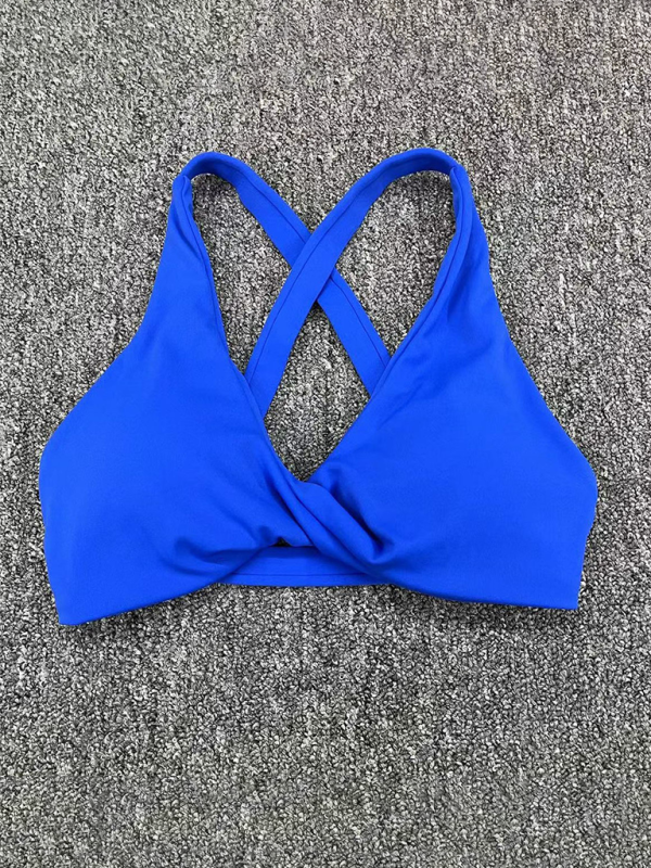 Dışarıda koşmak için uygun, hızlı kuruyan spor yoga sütyeni, çapraz sırt fitness iç giyimi