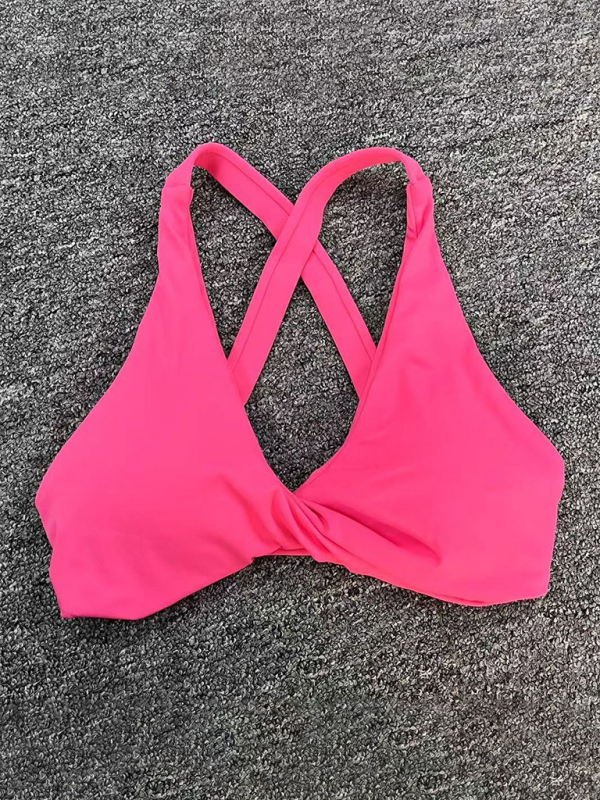 Dışarıda koşmak için uygun, hızlı kuruyan spor yoga sütyeni, çapraz sırt fitness iç giyimi