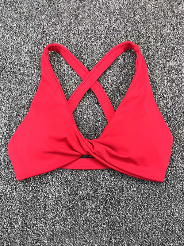 Dışarıda koşmak için uygun, hızlı kuruyan spor yoga sütyeni, çapraz sırt fitness iç giyimi