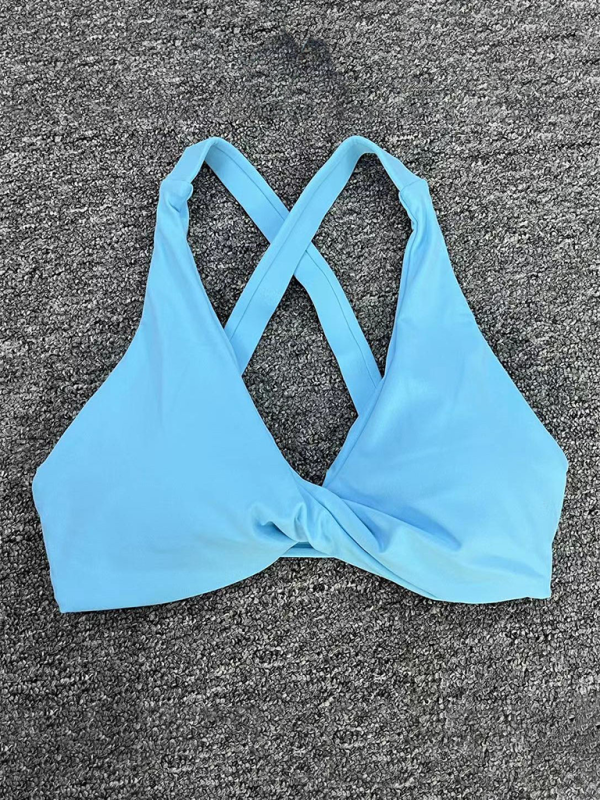 Dışarıda koşmak için uygun, hızlı kuruyan spor yoga sütyeni, çapraz sırt fitness iç giyimi