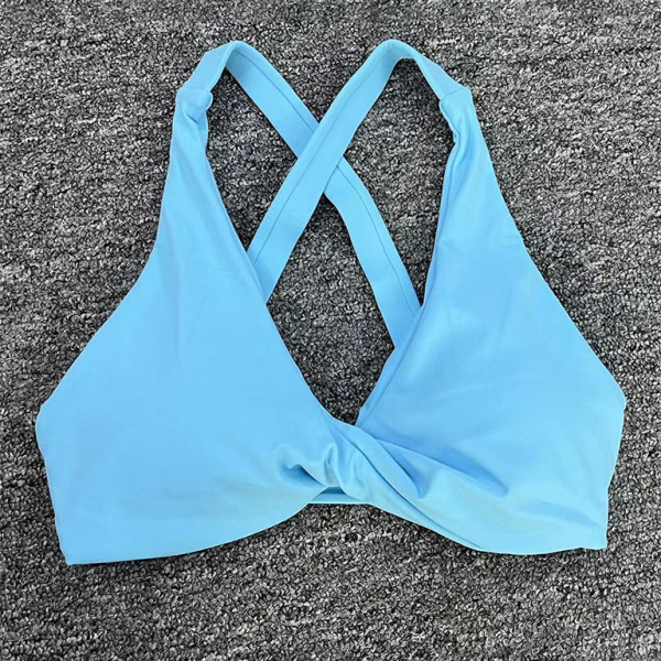 Dışarıda koşmak için uygun, hızlı kuruyan spor yoga sütyeni, çapraz sırt fitness iç giyimi
