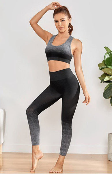Dikişsiz, nefes alabilen, nem emici kadınlar için BH-Yoga Seti