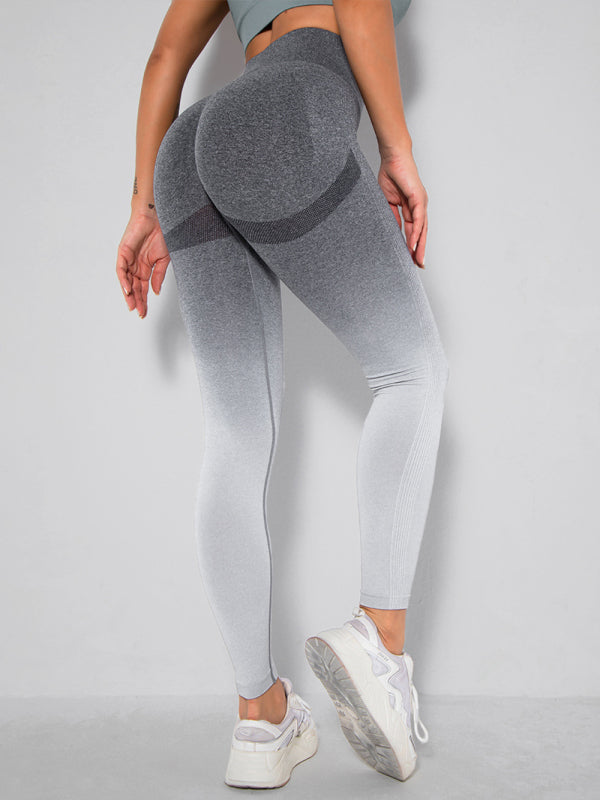 Dikişsiz, dar, hızlı kuruyan, seksi, şeftali rengi kalça spor fitness pantolonu kadınlar için